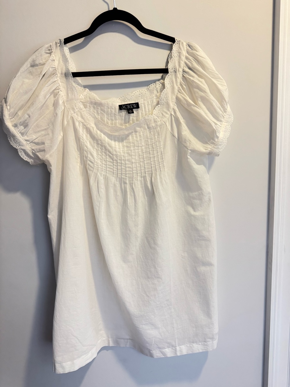 J Crew Organic Cotton voile scallop-trim babydoll dress (M) - Picture 4 of 5